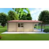 Moderne Holzhaus PERLA 6x6, 44mm, linke Seite