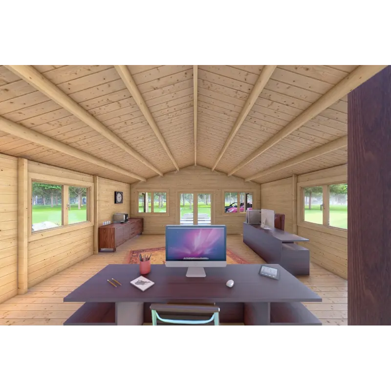 Moderne Holzhaus PERLA 6x6, 44mm, Innenansicht