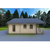 Winterfestes Holzhaus mit Schlafboden und Terrasse GAIA 33.30 m², 44/100/44 mm, linke Seite