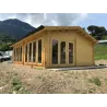 Holzhaus​ AUGUSTA 8x6, 60mm, Frontansicht rechte Seite – realisierte Ausführung
