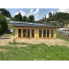 Holzhaus​ AUGUSTA 8x6, 60mm, Frontansicht – realisierte Ausführung