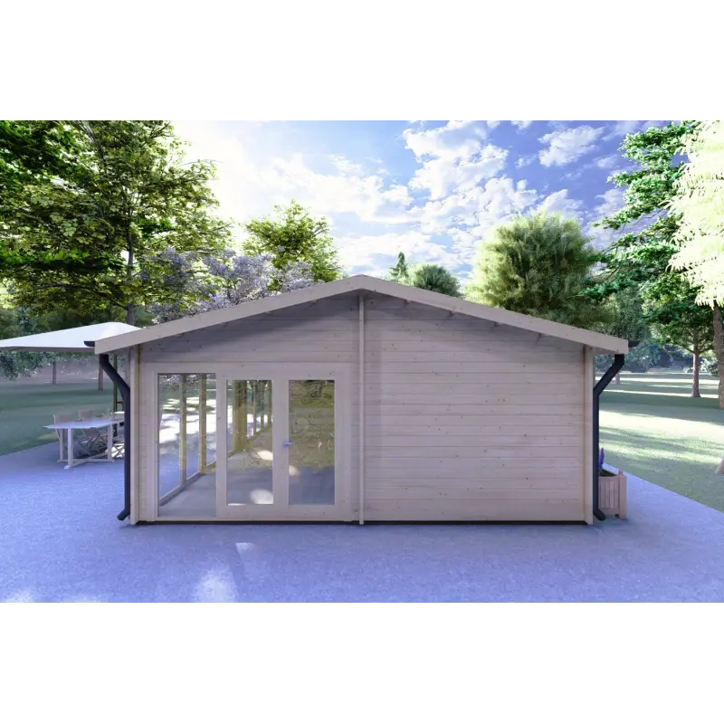 Holzhaus​ AUGUSTA 8x6, 60mm, rechte Seite