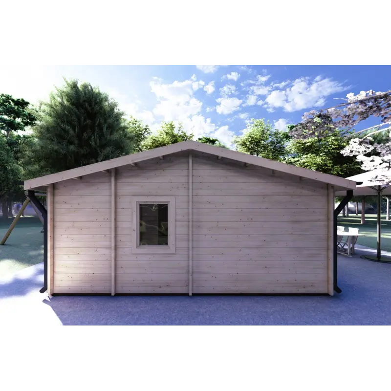 Holzhaus​ AUGUSTA 8x6, 60mm, linke Seite