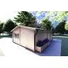 Holzhaus​ AUGUSTA 8x6, 60mm, rechte Rückansicht