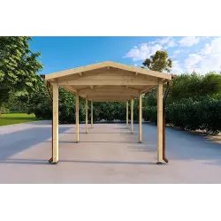 Holz-Carport 6x3, 18 m², Frontansicht