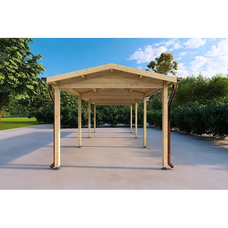 Holz-Carport 6x3, 18 m², Frontansicht