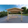 Holz-Carport 6x3, 18 m², Rückansicht