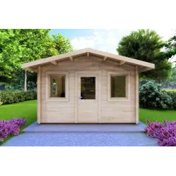 Gartenhaus Holz CHIARA 4x3, 44mm, Frontansicht