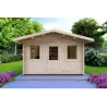 Gartenhaus Holz CHIARA 4x3, 44mm, Frontansicht