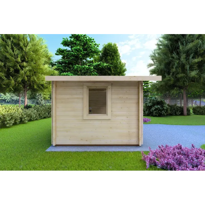 Gartenhaus Holz CHIARA 4x3, 44mm, linke Seite