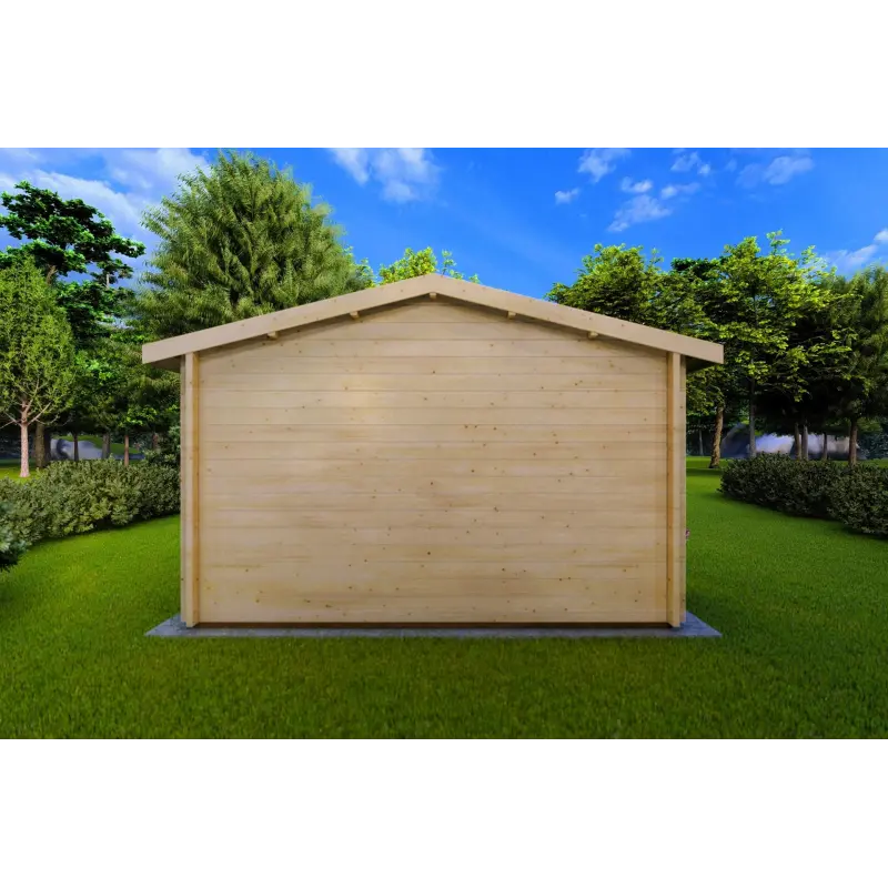 Gartenhaus Holz CHIARA 4x3, 44mm, Rückansicht