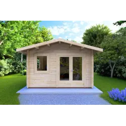 Gartenhaus GIULIA 4x3, 44mm, Frontansicht