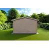 Gartenhaus GIULIA 4x3, 44mm, Rückansicht