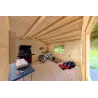 Moderne Gartenhaus ANNA 4x4, 44mm, Innenansicht