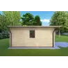 Moderne Gartenhaus MATILDE 5x4, 44mm, linke Seite