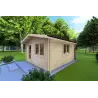 Gartenhaus Holz ANITA 5x4, 44mm, Frontansicht rechte Seite