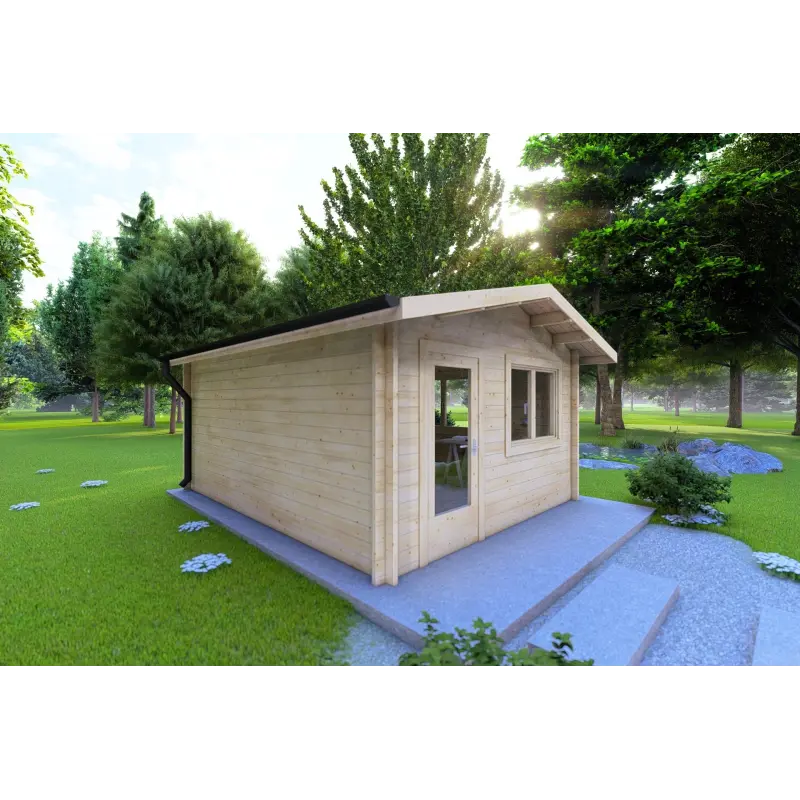 Gartenhaus Holz ANITA 5x4, 44mm, linke Seite