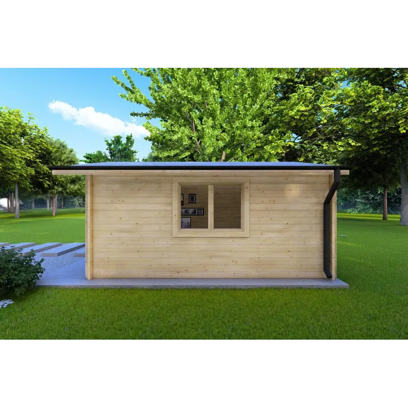 Gartenhaus Holz ANITA 5x4, 44mm, rechte Seite