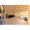 Gartenhaus Holz ANITA 5x4, 44mm, Innenansicht