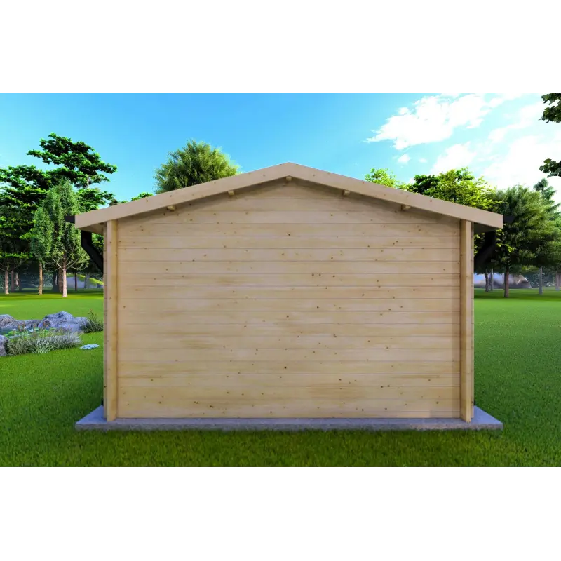 Gartenhaus Holz ANITA 5x4, 44mm, Rückansicht