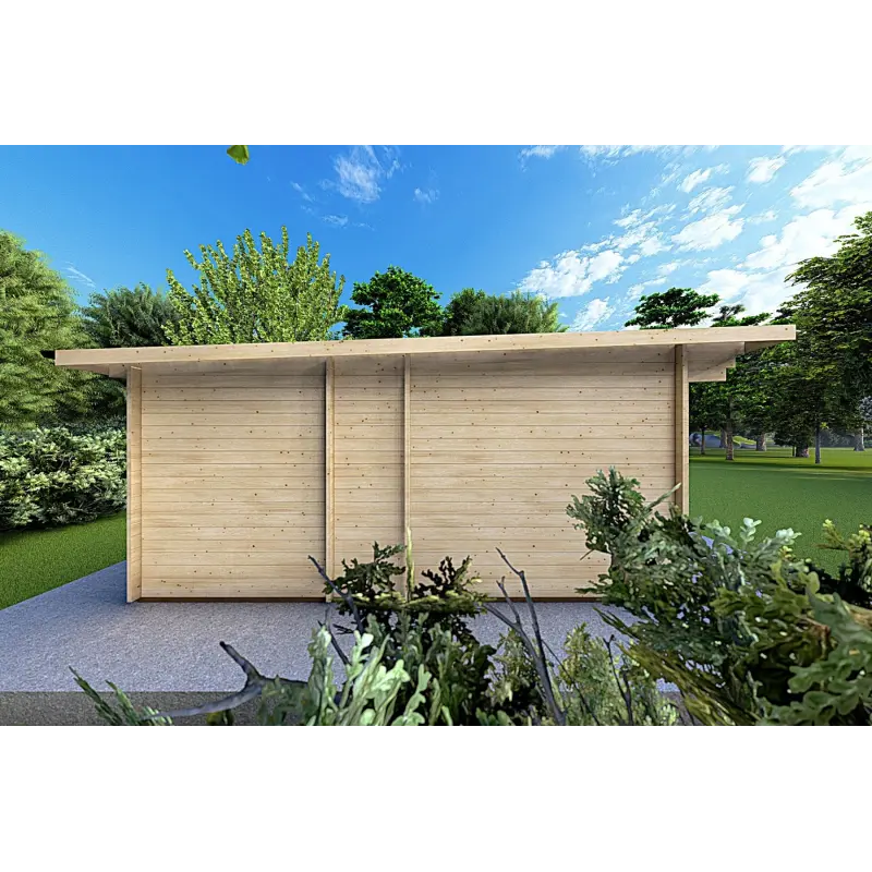 Holzhaus AURELIA 6x8, 44mm, linke Seite