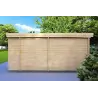 Blockbohlenhaus FLAMINIA 8x6, 44mm, linke Seite