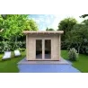 Moderne Gartenhaus ILARIA 3x3, 44mm, Frontansicht