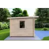 Moderne Gartenhaus ILARIA 3x3, 44mm, linke Seite