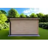 Gartenhaus Holz ILARIA 4x3, 44mm, Rückansicht