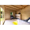 Gartenhaus Holz ILARIA 4x3, 44mm, Innenansicht
