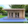 Gartenbüro FLAMINIA 6x6 m, 44mm, rechte Seite
