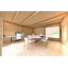Gartenbüro FLAMINIA 6x6 m, 44mm, Innenansicht