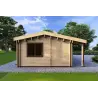 Holzhaus fertighaus​ OLIMPIA auf einer Etage, 84 m², 44/140/44 mm, linke Seite
