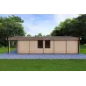Holzhaus fertighaus​ OLIMPIA auf einer Etage, 84 m², 44/140/44 mm, Rückansicht