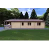 Holzhaus Fertighaus FIRENZE, 116 m², 44/100/44 mm, rechte Seite