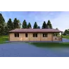Holzhaus Fertighaus FIRENZE, 116 m², 44/100/44 mm, linke Seite