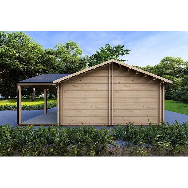 Fertighaus Holzhaus mit Satteldach ISOTTA 125 m², 44/140/44 mm, rechte Seite