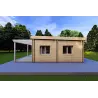 Holzhaus Fertighaus​ DAFNE 95 m² 44/140/44 mm, rechte Seite