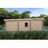 Fertighaus Holzhaus mit überdachtem Eingangsbereich CELESTE 140 m², 44/140/44 mm, rechte Seite