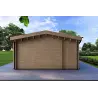 Holzhaus Fertighaus​ mit Garage CLOE 114 m², 44/140/44 mm, linke Seite