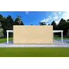 Holzhaus Fertighaus​ mit doppeler Veranda NAUSICAA 98 m², 70/100/30/40 mm, linke Seite