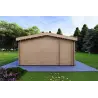 Fertighaus Holzhaus mit Garage CLIO 135 m² 44/140/44 mm, linke Seite