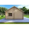 Fertighaus Holzhaus mit Terrasse GINEVRA 129 m², 44/140/44 mm, seite Seite