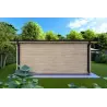 Gartenhaus Holz mit Pultdach GLORIA 5.2x4.2, 44mm, Rückansicht