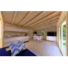 Gartenhaus Holz mit Pultdach GLORIA 5.2x4.2, 44mm, Innenansicht