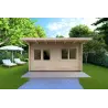 Gartenhaus Holz SIBILLA 4.5x3.5, 44mm, Frontansicht