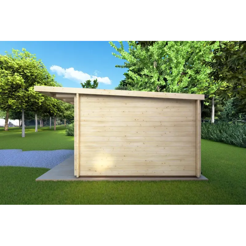 Gartenhaus Holz SIBILLA 4.5x3.5, 44mm, rechte Seite