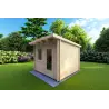Gartenhaus Holz SOLA 3x3, 44mm, Frontansicht rechte Seite