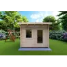 Gartenhaus Holz SOLA 3x3, 44mm, Frontansicht