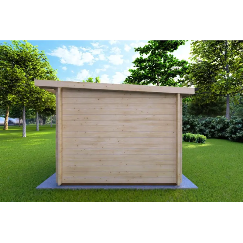 Gartenhaus Holz SOLA 3x3, 44mm, rechte Seite